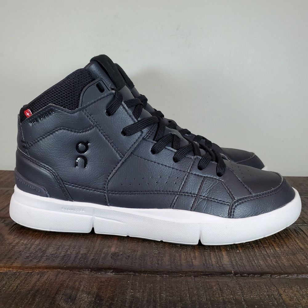 ☁️On Cloud The Roger Clubhouse Mid Womens Size 7.5 Tennis Shoes Black White☁️